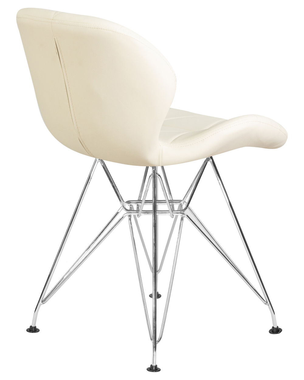 Стул обеденный DOBRIN BUTTERFLY CHROME, ножки хром, цвет кремовый