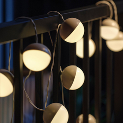 IKEA SOLVINDEN  (ИКЕА СОЛВИНДЕН)  -  Гирлянда LED, 12 лампочек - на солнечной батарее/бежевый белый