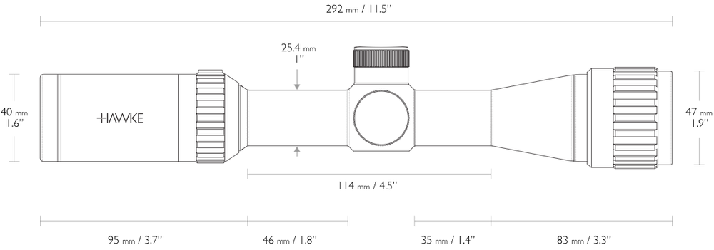 Оптический прицел Hawke Vantage IR 2-7x32 AO Mil-Dot с подсветкой (14211)