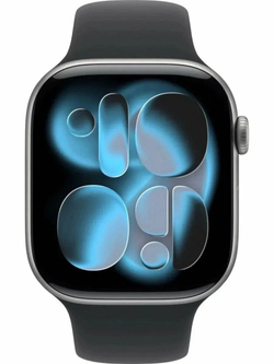 Умные часы Apple Watch Series 11 GPS 46 мм, Space Gray Aluminium, Black Sport Band, M/L