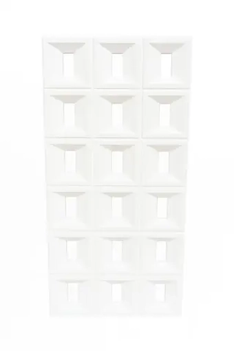3Д Двухсторонняя полиуретановая панель, Прямоугольник, Белый / PU Block Panel Double Pieces, HL 01 (под покраску), 1200х600 мм
