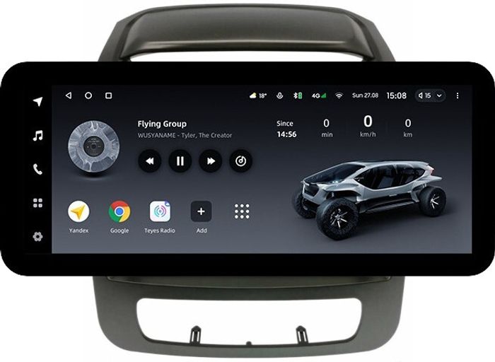 Магнитола для KIA Sorento 2 XM 2012-2020 (отдельный экран климата, со штатной КЗВ) - Teyes LUX ONE ROUND монитор 12.3" 2K QLED на Android 10, Быстрая, CarPlay, 4G SIM-слот