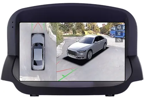 Магнитола для Ford EcoSport 2014-2017 (рамка под кожу) - Teyes CC3-2K-360 на Android 10, Быстрая, 2K QLED, CarPlay, 4G SIM-слот, 4 камеры в комплекте