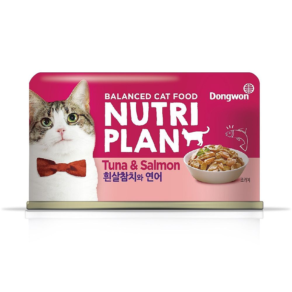 Влажный корм для кошек NUTRI PLAN Тунец с лососем в собственном соку, банка 160 г Влажный корм для кошек NUTRI PLAN Тунец с лососем в собственном соку, банка 160 г