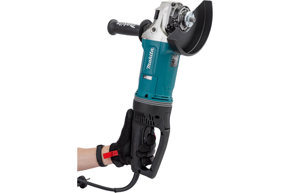 Угловая шлифовальная машина Makita 180 мм , 2800 Вт, 8500 об., AFT, D-обр.поворот. рукоятка, плавн. пуск,антивибр, поддержка об., расцепляющая муфта, тормоз дв., 6.2 кг GA7071X1