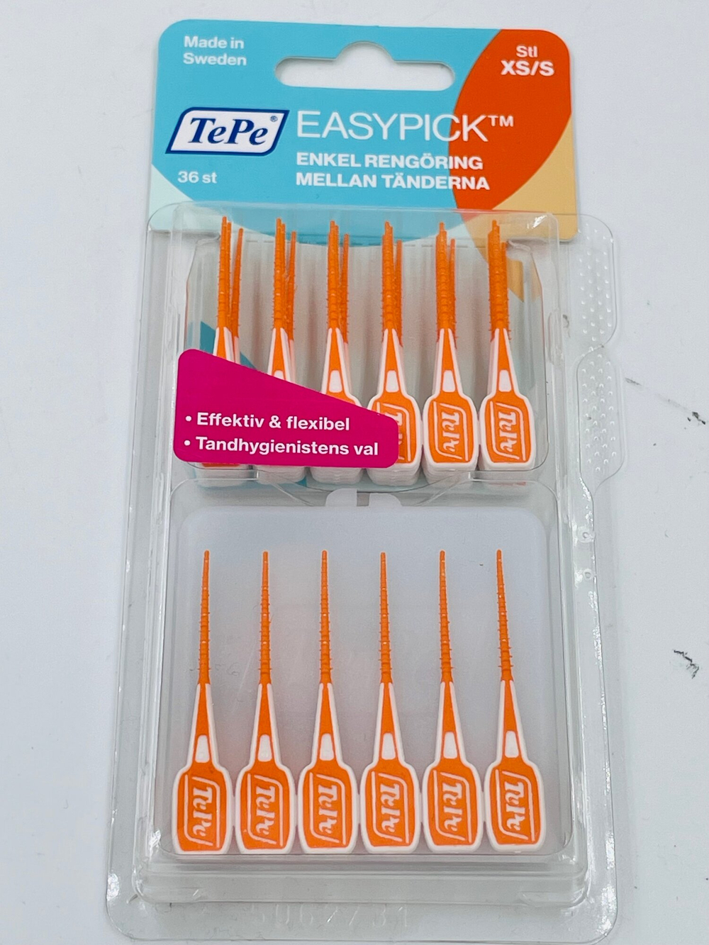 TePe Межзубные ершики EasyPick XS/S 36 шт. оранжевые (из Фнляндии)