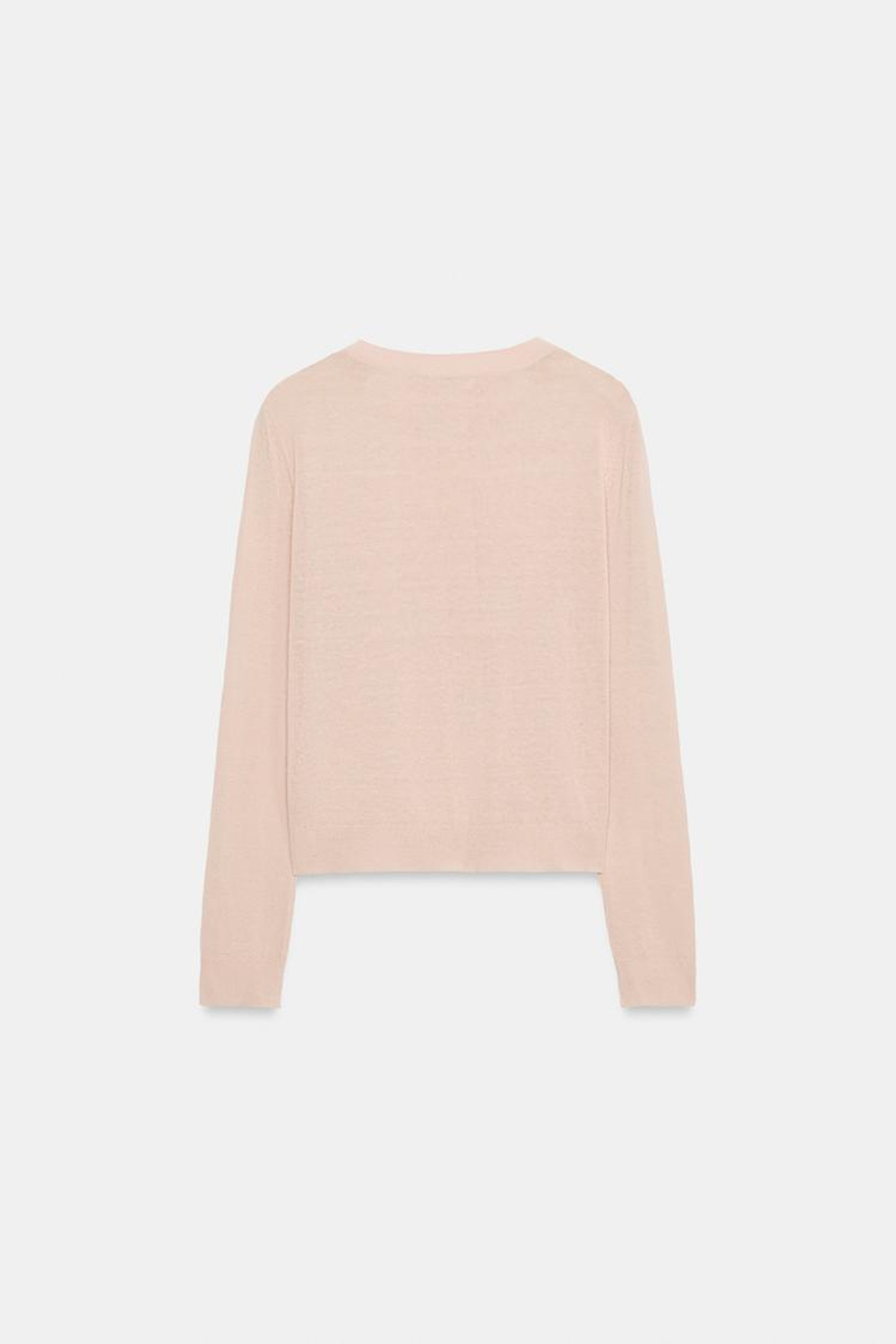 ZARA СВИТЕР НА ПУГОВИЦАХ, ЦВЕТ РОЗОВОГО МЕЛА