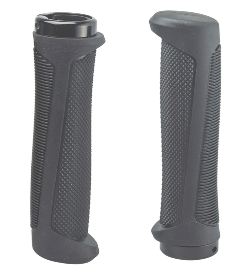 Ручки 00-170448 на руль H318 OneSideLock 138мм резиновые с 1 фикс. эргономичные с торцевыми элементами. черные