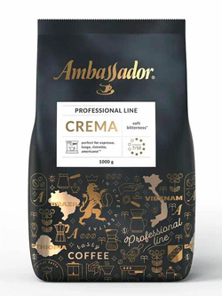 Кофе в зернах Ambassador Crema, 1 кг (Амбассадор)