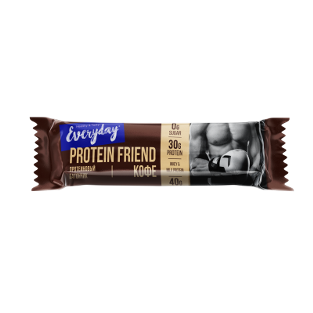 Батончик глазир со вкусом кофе пакет EVERYDAY Protein Friend  40*12