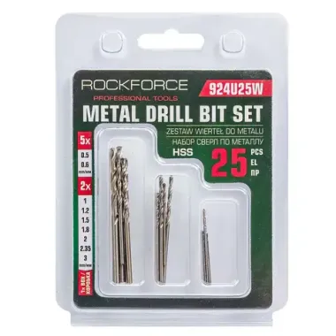 Сверла по металлу, набор 25пр. RockFORCE RF-924U25W