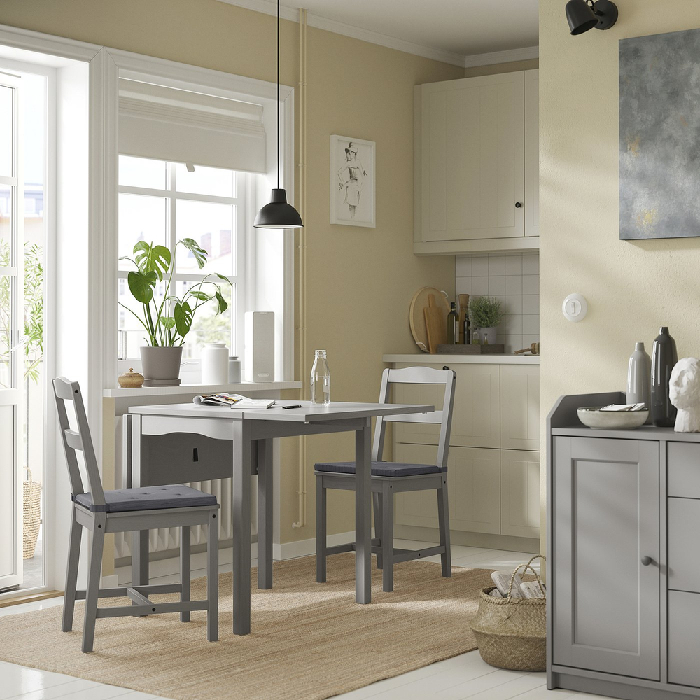 IKEA JUSTINA  (ИКЕА ЙУСТИНА)  -  Подушка на стул - серая 42/35x40x4 см
