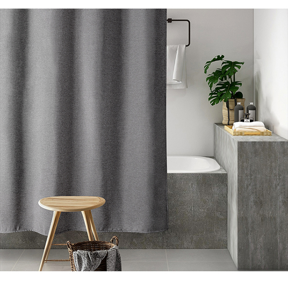 Шторка для ванной 200х240 Carnation Home Fashions Linen Grey