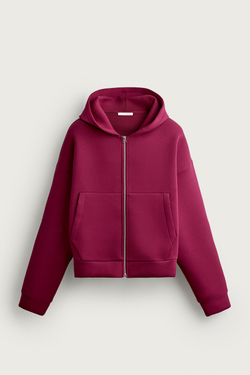 ZARA ХУДИ ИЗ ВЫСОКОТЕХНОЛОГИЧНОЙ ТКАНИ С МОЛНИЕЙ, ЦВЕТ ФУКСИИ