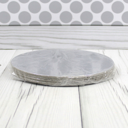 Подложка под торт с ламинированным верхом, серебро d = 20 см, h = 1,5 мм