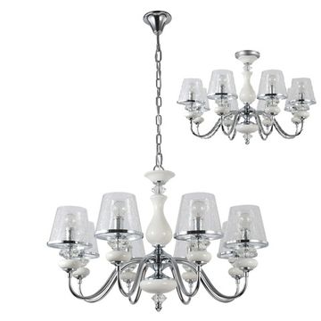 Подвесная люстра Betis SP-PL8 хром/белый Crystal Lux