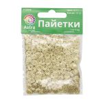 Пайетки Глиттер, 6мм, Astra&Craft, 10г (9117 золото), 10 шт