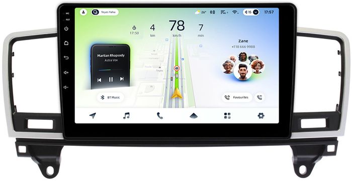 Магнитола для Mercedes-Benz ML W166, GL X166 2011-2015 - Teyes CC4L монитор 9" IPS, Android 14, Быстрая, Snapdragon 662, CarPlay, 4G SIM-слот