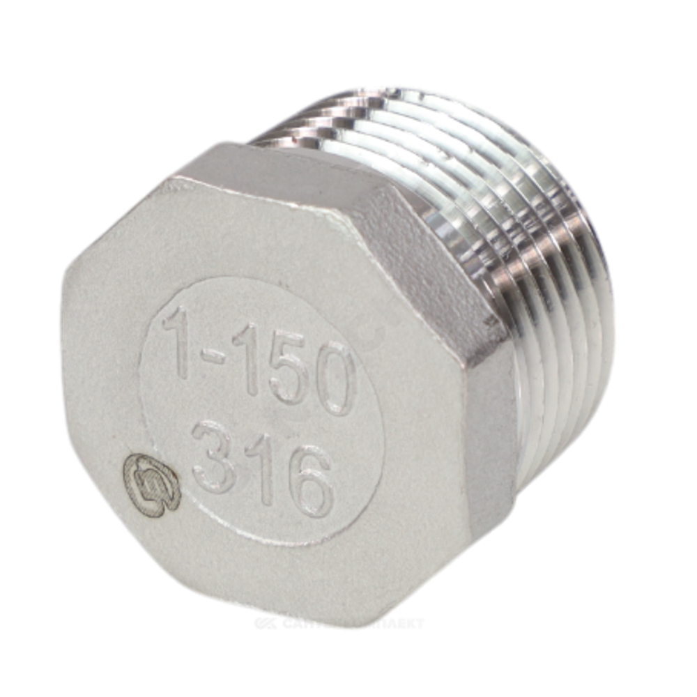 Заглушка сталь нерж Ду 20 (3/4") НР Benarmo