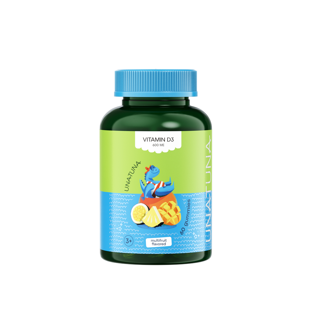 UNATUNA Vitamin D3 kids, детский, вкус мультифрукт