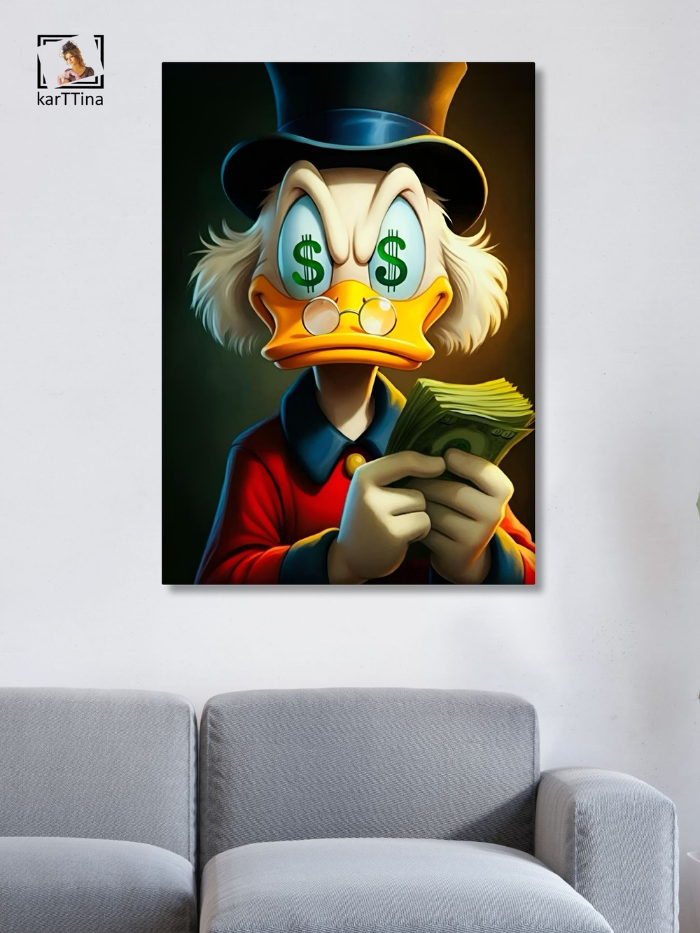 Картина Долларовый взгляд 50x70см на стену 1шт.