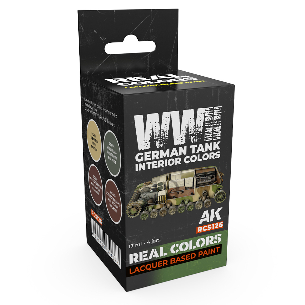 Набор красок AK Interactive Real Colors - WWII German Tank Interior Colors