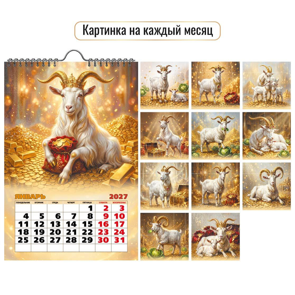 Календарь на ригеле 2027 "Символ года" 10358 (Квадра)