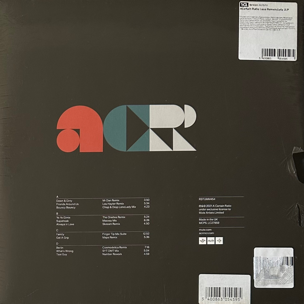 A Certain Ratio ‎– Loco Remezclada 2LP (Англия 2021г.) Clear