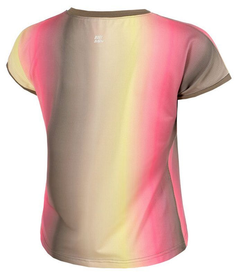 Женская теннисная футболка Bidi Badu Spectrum Capsleeve