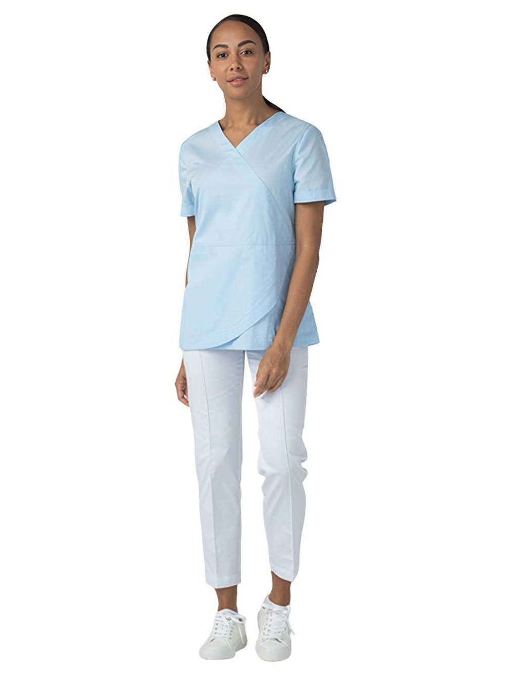Туника медицинская женская Dr. Nice DRN400, короткий рукав, белый, 48