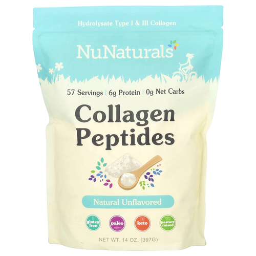 NuNaturals, Пептиды коллагена, 397 г (14 унций)