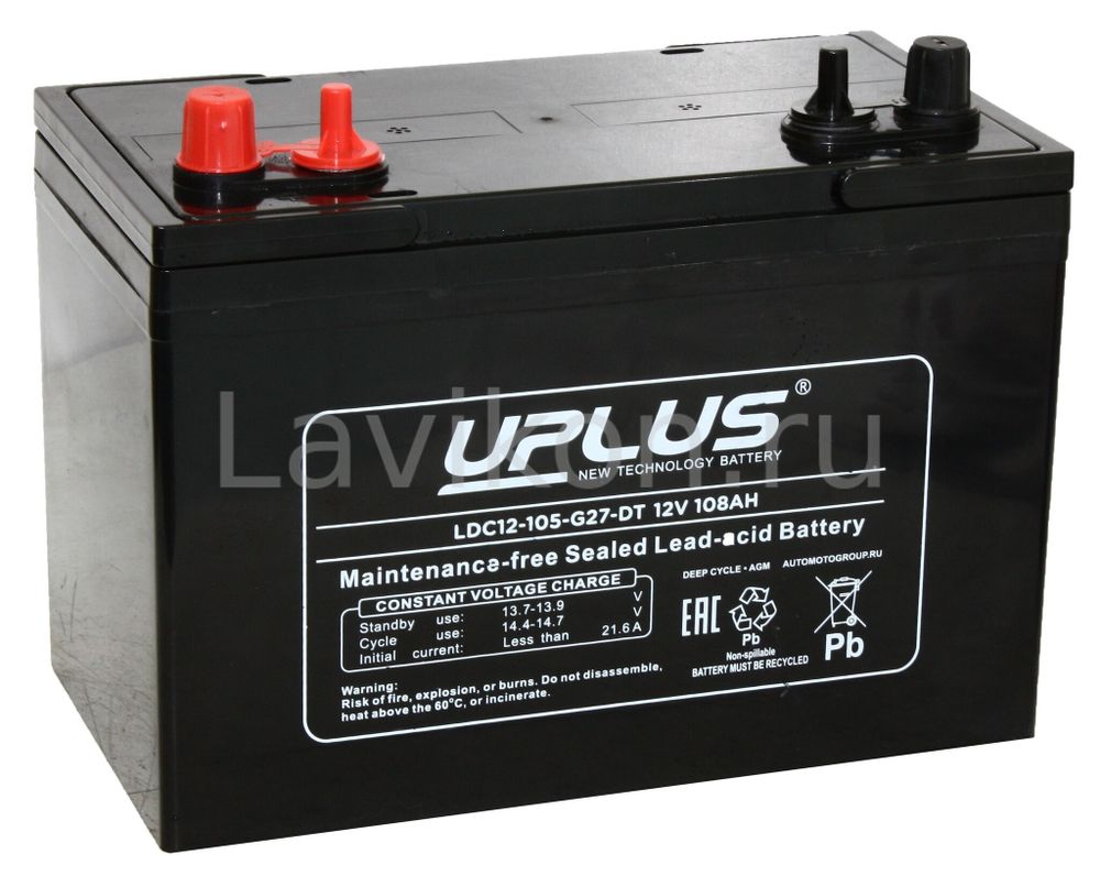 Тяговый аккумулятор LEOCH UniPLUS LDC6-224-GC2 (224Ач/6В) AGM-GEL