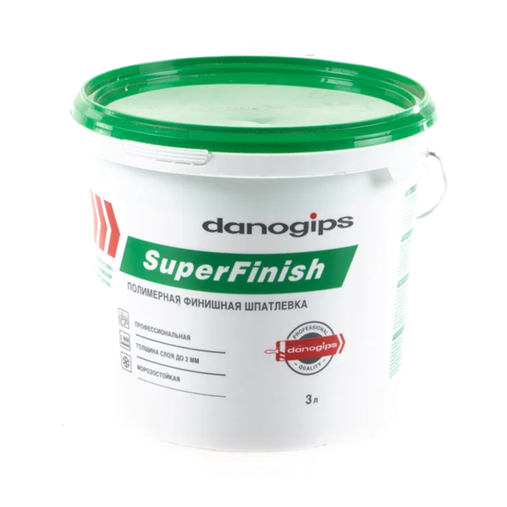 DANOGIPS SUPER FINISH шпаклевка универсальная (3л/5кг) DANOGIPS SUPER FINISH шпаклевка универсальная (3л/5кг)