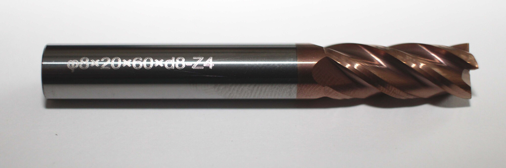 Фреза концевая тв.спл. S-S Strong 45 φ8×20×60×d8-Z4 HRC55 TiSiALN