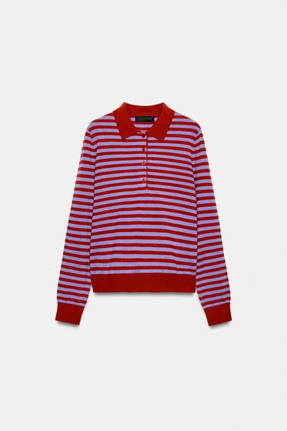 ZARA ТРИКОТАЖНОЕ ПОЛО В ПОЛОСКУ, РАЗНОЦВЕТНЫЙ