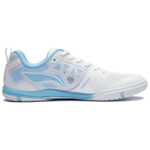 Li Ning Cushioning, Wear Resistant Low top Table Tennis Shoes Unisex White Blue