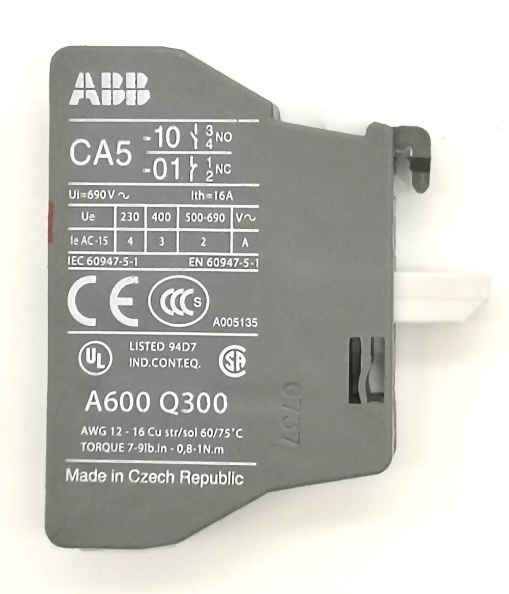 2шт Дополнительный контакт ABB CA5-01, 1НЗ, фронтальный (для A9-110, N) 1SBN010010R1001