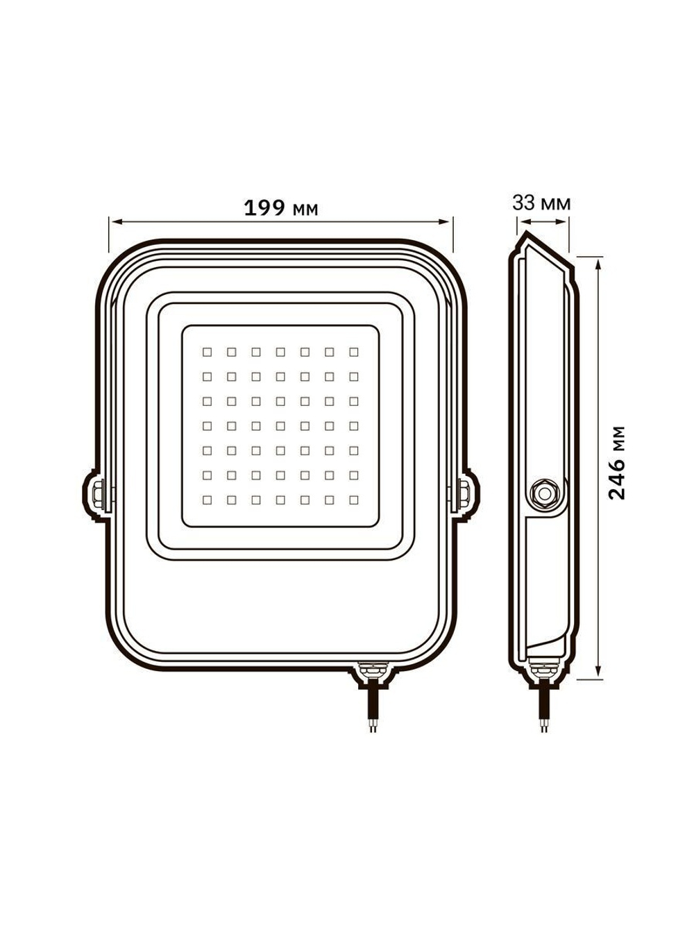 Прожектор светодиодный PFL-V 100Вт 6500К IP65 ДО Pro JazzWay 5039759