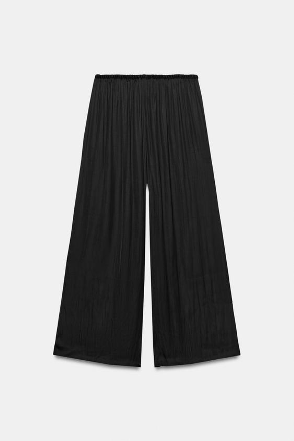 ZARA СВОБОДНЫЕ БРЮКИ ПАЛАЦЦО, ЧЕРНЫЙ