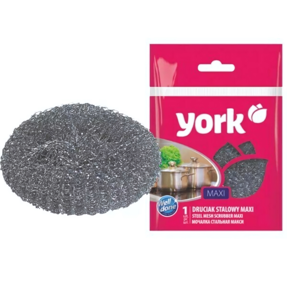 Губка стальная Макси 11*11*3см оцинк. сталь YORK