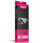 Серебристая плетка Struggle My Flogger с черной ручкой - 45 см. (Цвет: серебристый с черным)