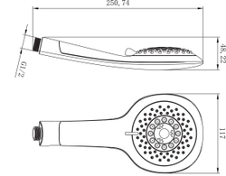 Лейка душевая Lemark LM0815CCyan, 5-функциональная