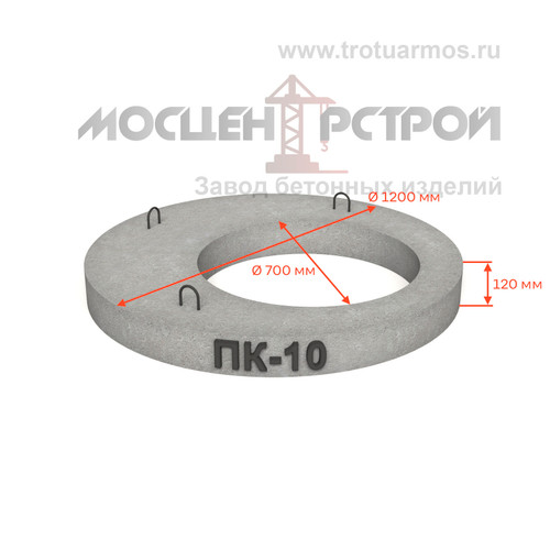 Плита перекрытия колодца ПК-10