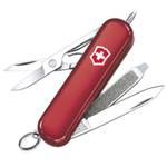 Нож-брелок Victorinox Classic Signature Lite, 58 мм, 7 функций, красный полупрозрачный