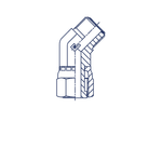 Соединение FN45 D06 ORFS 9/16 (обжатая гайка)