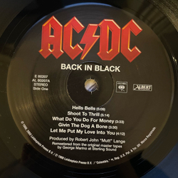 Винтажная виниловая пластинка LP AC DC Back In Black (США 2003)