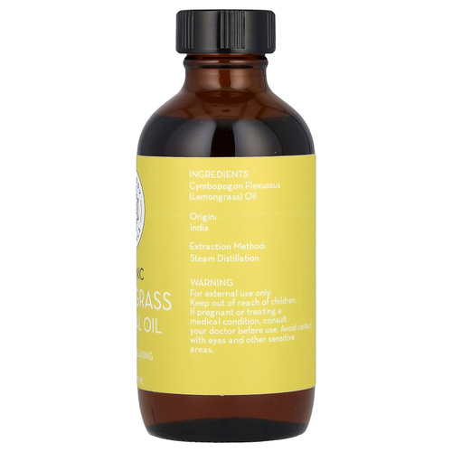 Pure Body Naturals, Органическое эфирное масло, лемонграсс, 118 мл (4 жидк. унц.)