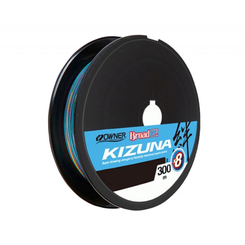 OWNER Шнур Kizuna X8 Broad PE multi color 10м 300м 0.17мм 9.1кг