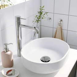 IKEA VINDELÄLVEN  (ИКЕА ВИНДЕЛЭЛВЕН)  -  Раковина накладная с сифоном - белый 39x31 см