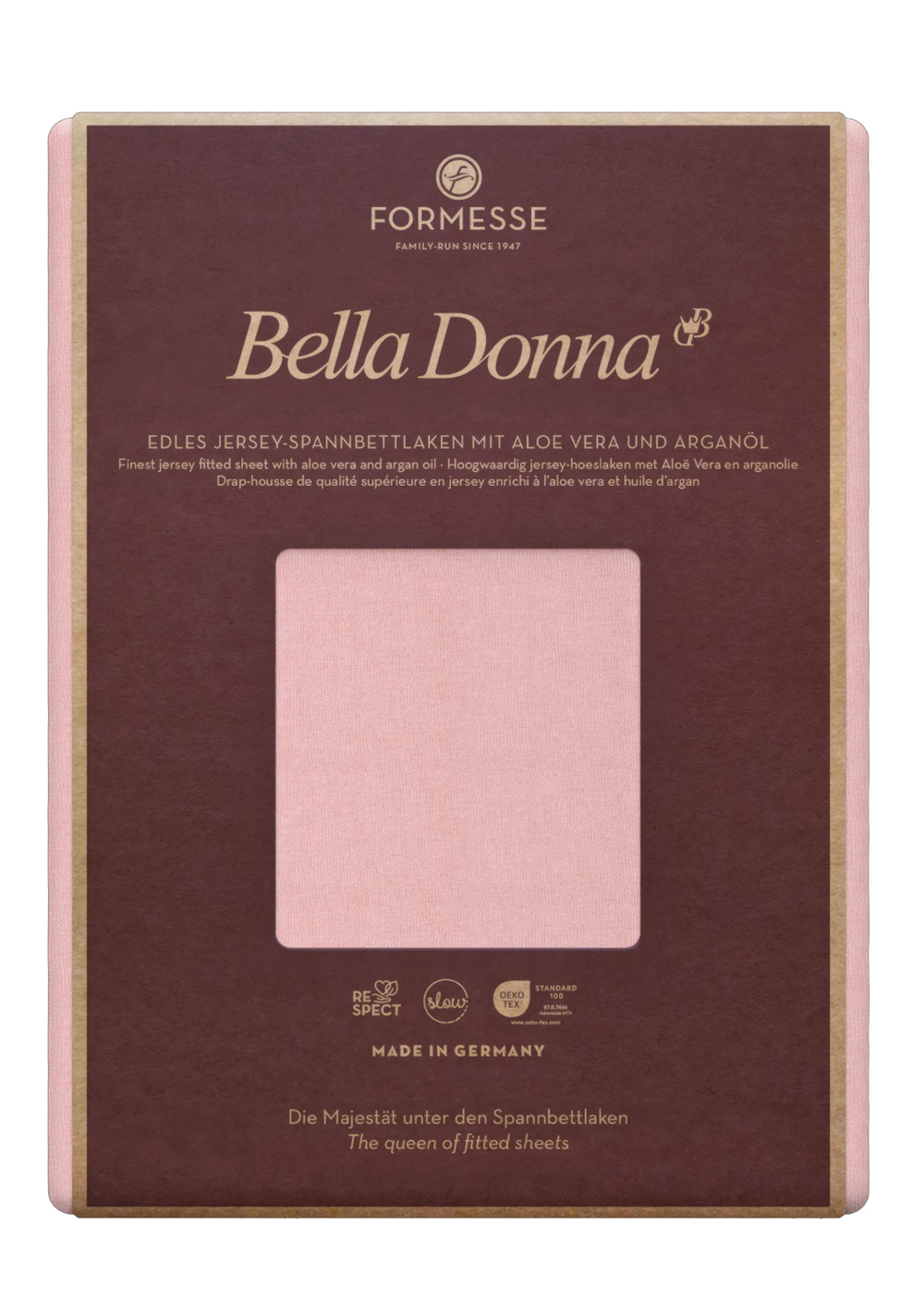 Простыня на резинке 180x200-200x220 Formesse Bella Donna Jersey 0566 rose